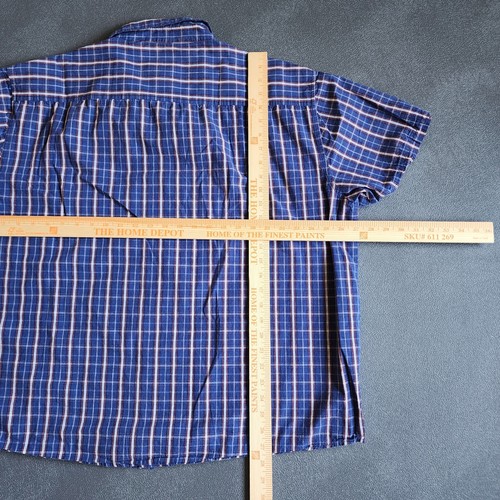 Y2K Phat Farm Blue Plaid Dress Shirt 3XL - Picture 6 of 7