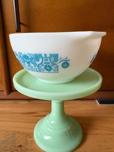 Pyrex Horizon Blue 1-1/2 Pt. Cinderella 441 Round Nesting Bowl Turquoise - Bild 5 von 7