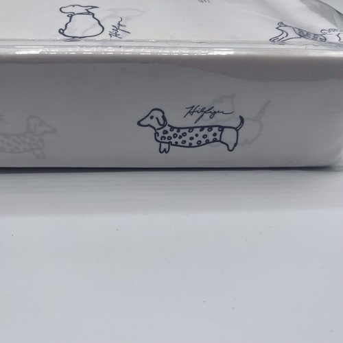 Tommy Hilfiger New In Package X-Long Twin Sheet Set Unisex Dog Design - Picture 5 of 5