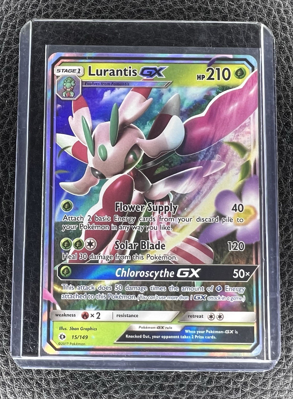 Lurantis GX 15/149 Sun & Moon NM Ultra Rare Pokemon Card