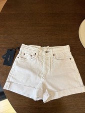 Rag Bone High-rise Shortie White Size 24 NEW with Tag Women's Shorts