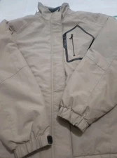 Moerdeng Mens Waterproof  Parka-Faux Fur Lined-Company Logo Ivory