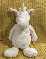 Jellycat London Large 23  Stuffed Really Big Bashful White  Pink Plush Unicorn