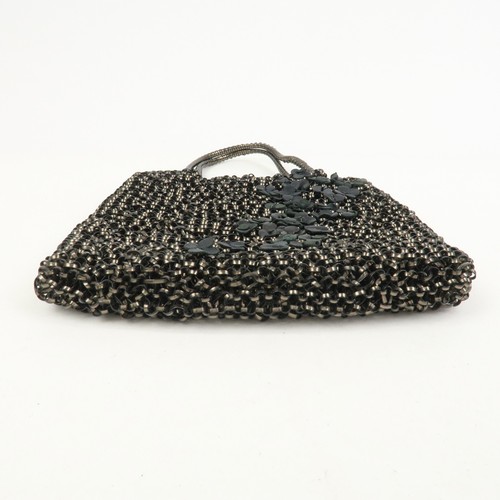 ANTEPRIMA Wire Bag PVC Leather Hand Bag Flower Motif Black Gold Auth Used F/S - Picture 5 of 21