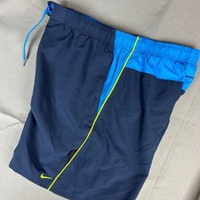 Nike Swim Trunks Men XXL Navy Blue Colorblock Mesh Lined NESS4371