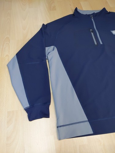 FootJoy Quarter Zip Pullover Shirt Mens Size XXL Blue Performance Golf Zipper FJ - Picture 2 of 12