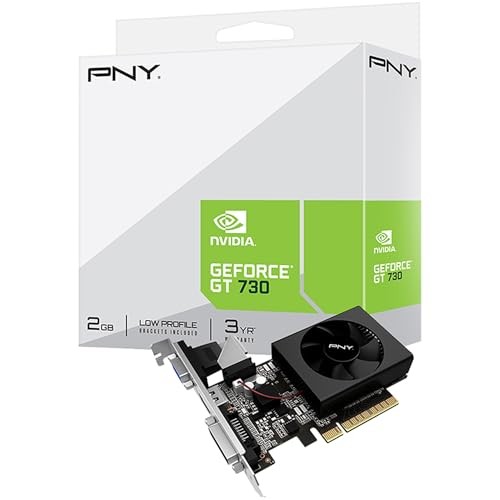 PNY GeForce GT 730 2GB Single Fan Grafikkarte - Schwarz - Bild 1 von 5