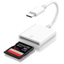 USB C SD Card Reader, 3.0 High Speed to Adapter for 1 Pack, White