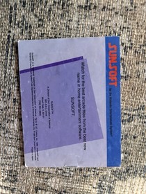 Batman NES Instruction MANUAL ONLY 1989 Sunsoft Nintendo Entertainment System