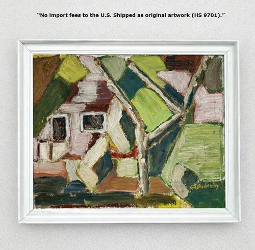 Gerard Sønderby (1929) Expressive Danish Landscape Composition. Ca, 1940.