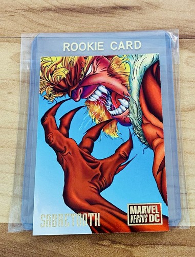 Tarjeta coleccionable Sabretooth #8 - 1995 Marvel vs. DC - ICÓNICO CROSSOVER | RARA