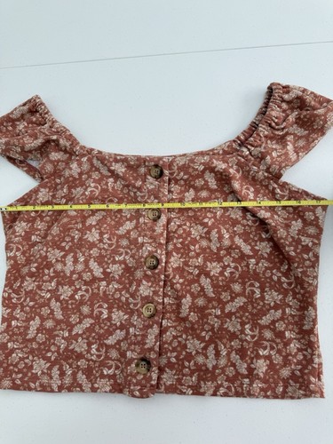 Top donna marrone floreale marca Rewind, taglia XL - Foto 2 di 6