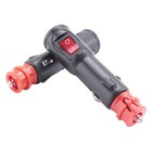 2 sztuki Adapter Złącze 12V Wtyczka samochodowa z bezpiecznikiem i przełącznikiem 20M2522