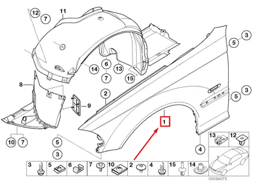 NEU BMW 3 E46 Kotflügel vorne links 41347065263 7065263 ORIGINAL - Bild 8 von 9