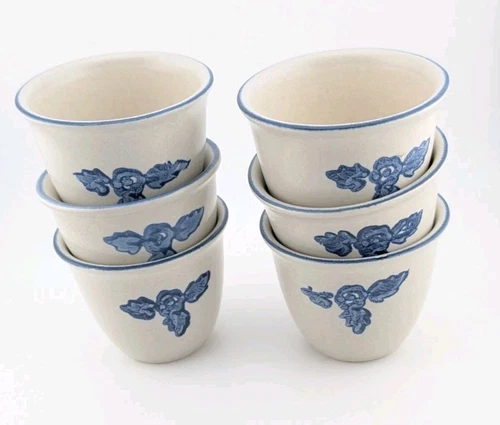 Vintage Pfaltzgraff Yorktowne Custard Cups Set Of 6 EUC