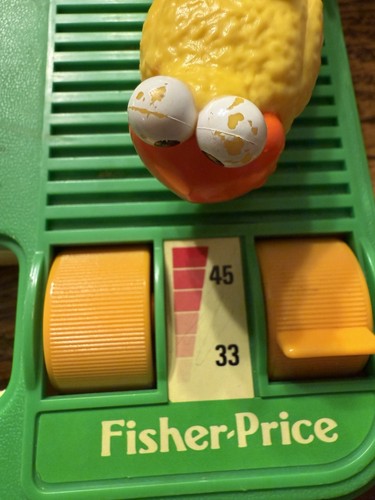 Sesamstraße Vinyl Plattenspieler Fisher Price 1983 Big Bird **funktioniert & LESEN** - Bild 7 von 11