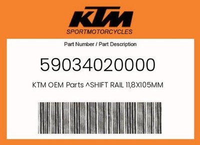KTM Genuine Shift Rail 11,8X105Mm - 59034020000