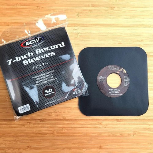 BCW Black Paper 7 in Record Round Corner Inner Sleeve - 50 ct (US IMPORT) - Afbeelding 3 van 5