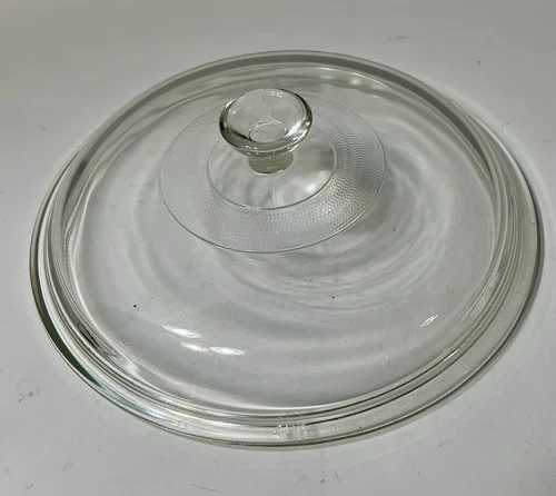 Vintage Pyrex 407 Replacement Round Lid Clear Glass 7-1/8” ID, 8-1/8” OD