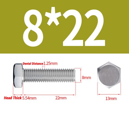 M1.6,M2-M18 A2 Stainless Steel Hexagon Head Fully Threaded Set Screws Bolts - Picture 89 of 197