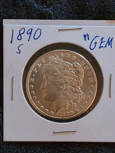 1890 S Morgan Dollar Us Silver Coin Gem Bu Uncirculated. Attractive Details!