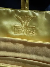 LeVian Jewelry Pouch Roll Bag Holder Brown Beautiful Travel Pouch Tie Closure