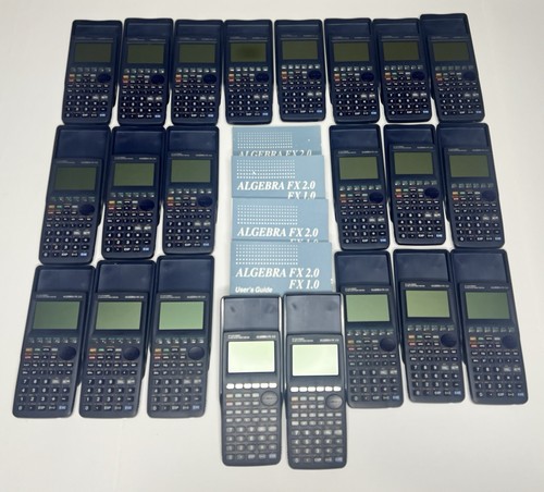 Lot Of 22 Casio Algebra FX 2.0 Scientific Graphing Calculators Tested W/Covers