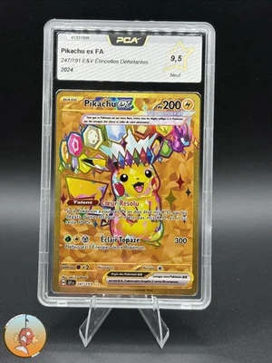 Carte Pokemon gradée PCA 9,5 Pikachu EX 247/191 Gold EV8 Etincelles déferlantes - Photo 1/4