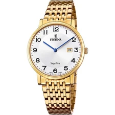 Festina Swiss Swiss Made Stainless Steel 39mm Quartz Gold Wristwatch F20020-4