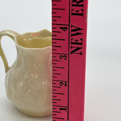 Belleek Lotus Creamer Tercera Marca Negra Brillo Interior De Colección - Imagen 7 de 7