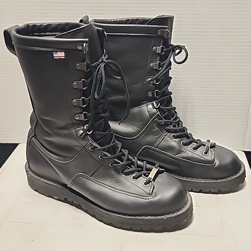 DANNER Ft. Lewis Engineer Boots, USA Made Gore-Tex Black Leather 29110 Men's 9.5