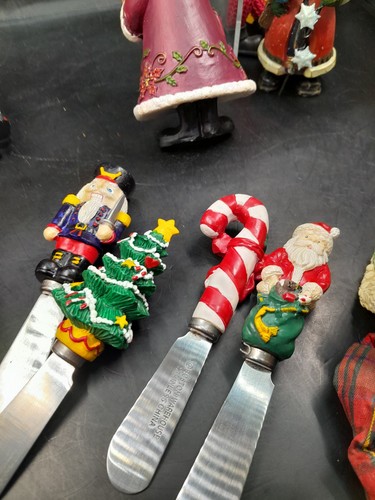 Lote de trabajo adornos navideños vintage perchas para árboles esparcidores de mantequilla resina X11 - Imagen 17 de 24