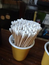 1200 Count Cotton Swabs 6 Inches Wooden Sticks Cleaning Cotton Tipped Applicator