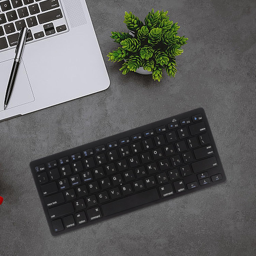 Hebrew Keyboards, Black Keyboards Silent Wireless Ultra-Thin Multimedia Full-Siz - Picture 7 of 12