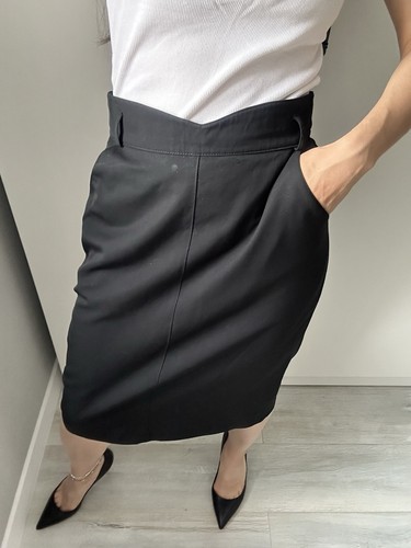 Black Vintage Classic Escada By Margaretha Ley Size 38 Skirt - Picture 2 of 8