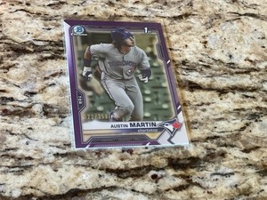 2021 Bowman Austin Martin 1st Chrome Rookie Card Purple Refractor /250 RC 📈📈