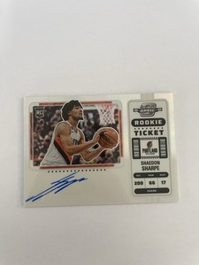 2022/23 Contenders Optic Shaedon Sharpe Silver Rookie Ticket 