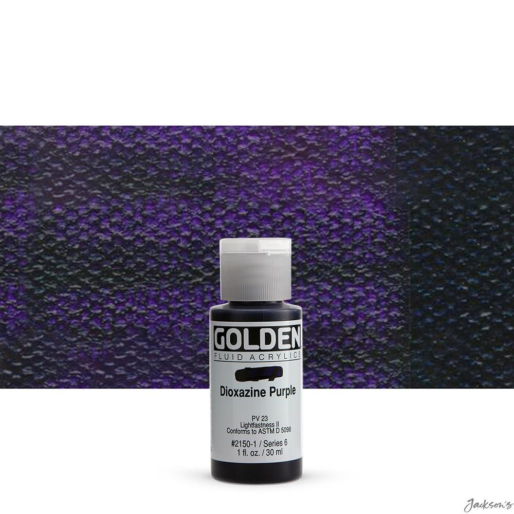 Golden Fluid Acrylic Paint Pigment 30ml Dioxazine Purple For Artist Painting