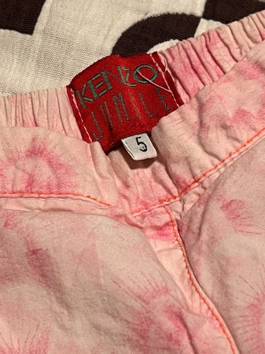 Designer Paris Kenzo Jungle Bright Pink Cotton Pants sz 5 - Picture 2 of 3