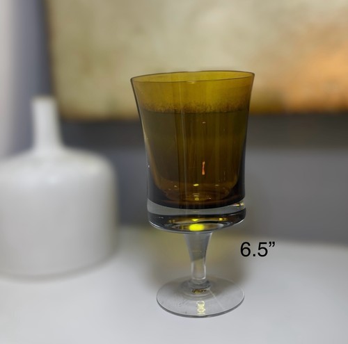 Calice acqua vino succo vetro marrone ambra Denby Mirage ricambi mix & match - Foto 14 di 15