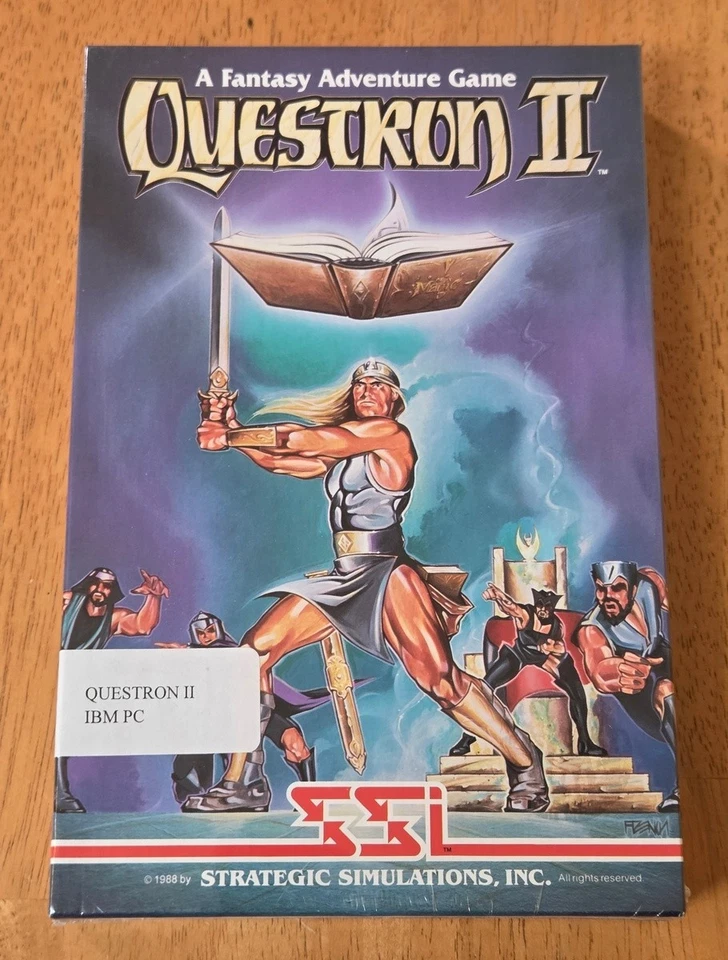 New Sealed Questron II SSI PC Big Box Game IBM 5-1/4 Floppy Complete CIB Fantasy - Image 3 of 4