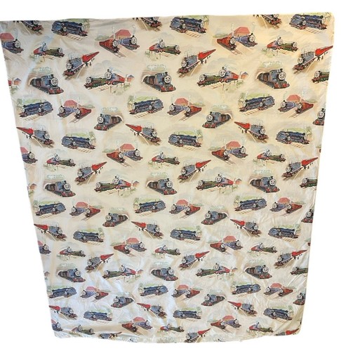 Pottery Barn Kids Thomas & Friends Trains Twin Duvet Cover Organic Cotton 68x86” - Picture 1 of 10