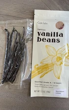 Tahitian VANILLA Beans - Whole Grade A 5-7” Pods for Baking & Cooking 10Ct