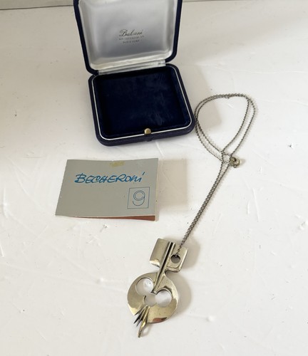 Collar Colgante ELVIO BECHERONI Plata de Ley 925 con Certificado de Autenticidad Firmado - Imagen 3 de 6