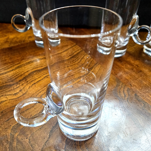 Juego De Colección De 4 Tazas De Café Lenox Sopladas A Mano Cristal Plomo con Mango De Lazo Irlandés - Imagen 3 de 5