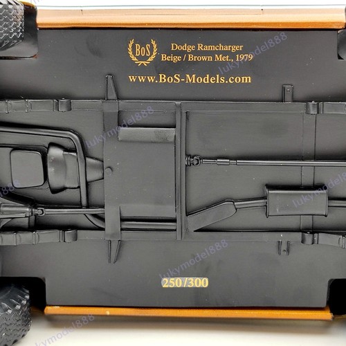 BOS 1:18 Dg Ramcharge 1979 Brown BOS234 Resin Model Car Limited Collection Used - Picture 14 of 14