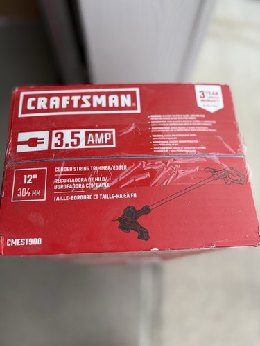 CRAFTSMAN 3.5 AMP CORDED 12” STRING TRIMMER EDGER New - Picture 2 of 3
