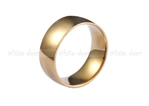 4 6 8 mm Men's Women's Stainless Steel Gold Engagement Wedding Band Ring Comfort - Picture 4 of 4