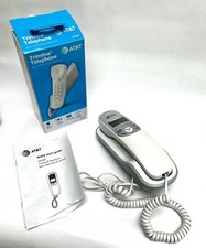AT T Landline Phone Corded Home Office Desk Telephone Large Display, White