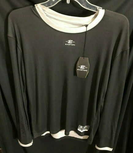 Easton EQ3 Bio Glide Long Sleeve Compression Shirt - Black, Senior Small *NEW* - Picture 1 of 5
